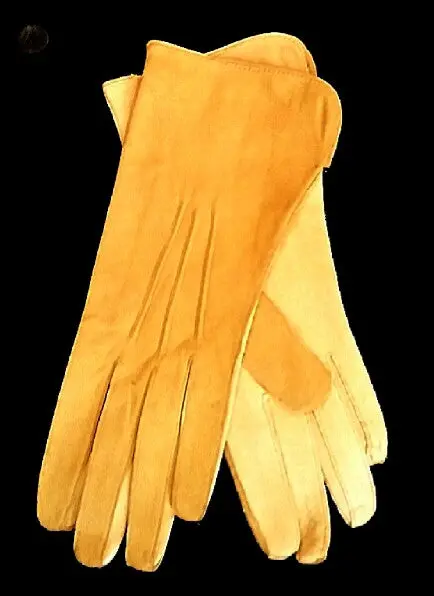 New- Women's Khaki Tan 100% Soft Leather Driving Gloves- Size 6.5 1