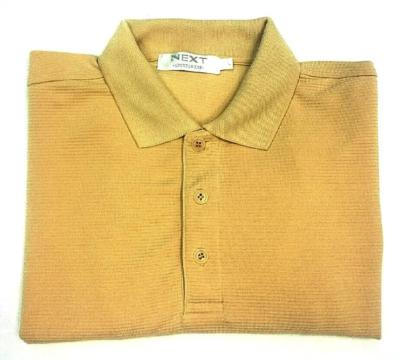 Next Sportswear Yellow Microfiber Fashion Polo Shirt- Size L 1