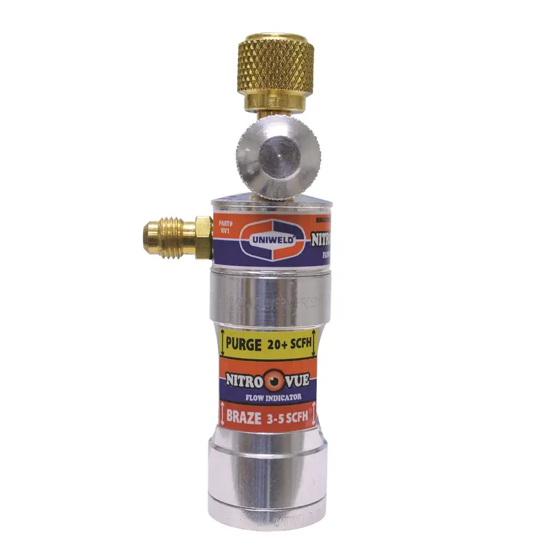 Nitrovue­™ Nitrogen Flow Indicator - With 1/4" Flare Fittings Single-Gas Flowmeter 1