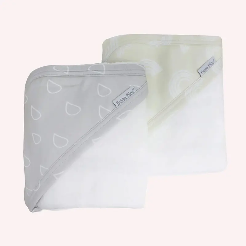 Nordic 2 Pack Hooded Towel - Grey Sand 1