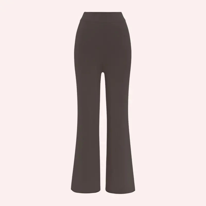 Organic Cotton Knit Pant Chocolate 1