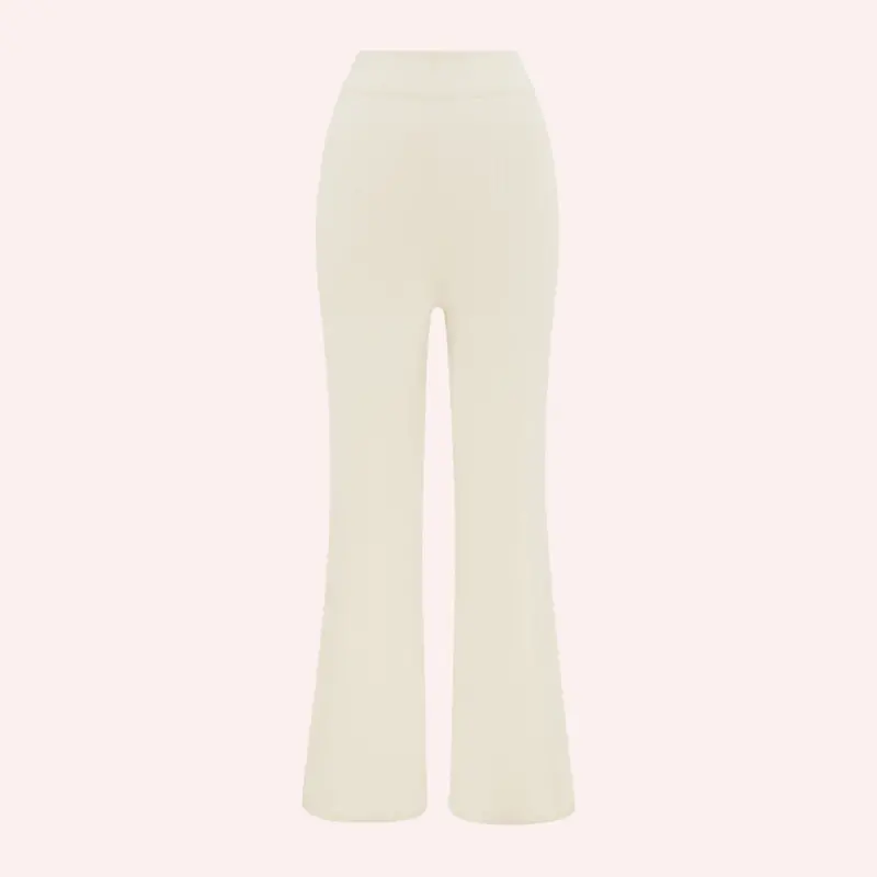 Organic Cotton Knit Pant Ecru 1
