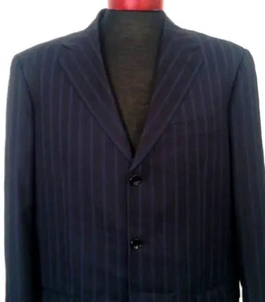 Pal Zileri- Blue Pinstripe Suit- Size (56L) 46L 1