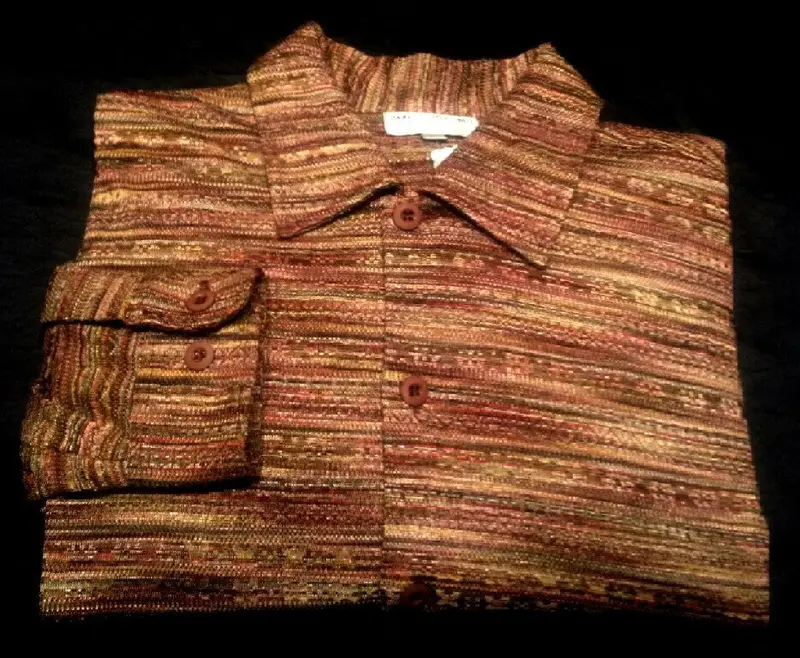Pardazzio Uomo Of Italy- Multi-Color Retro Microfiber Fashion Shirt- Size L 1