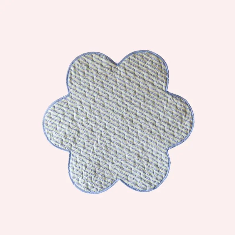 Playmat - Butter Blue Seersucker 1