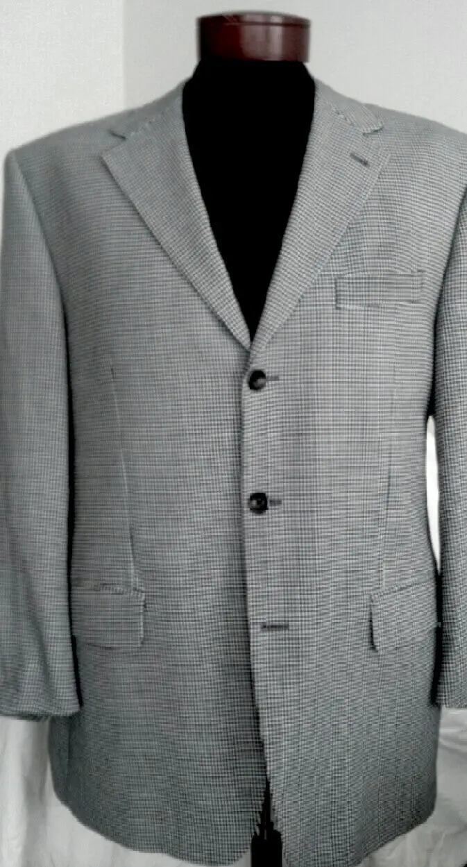 Premiato- Black/White Houndstooth Sport Coat- Size 42R 1