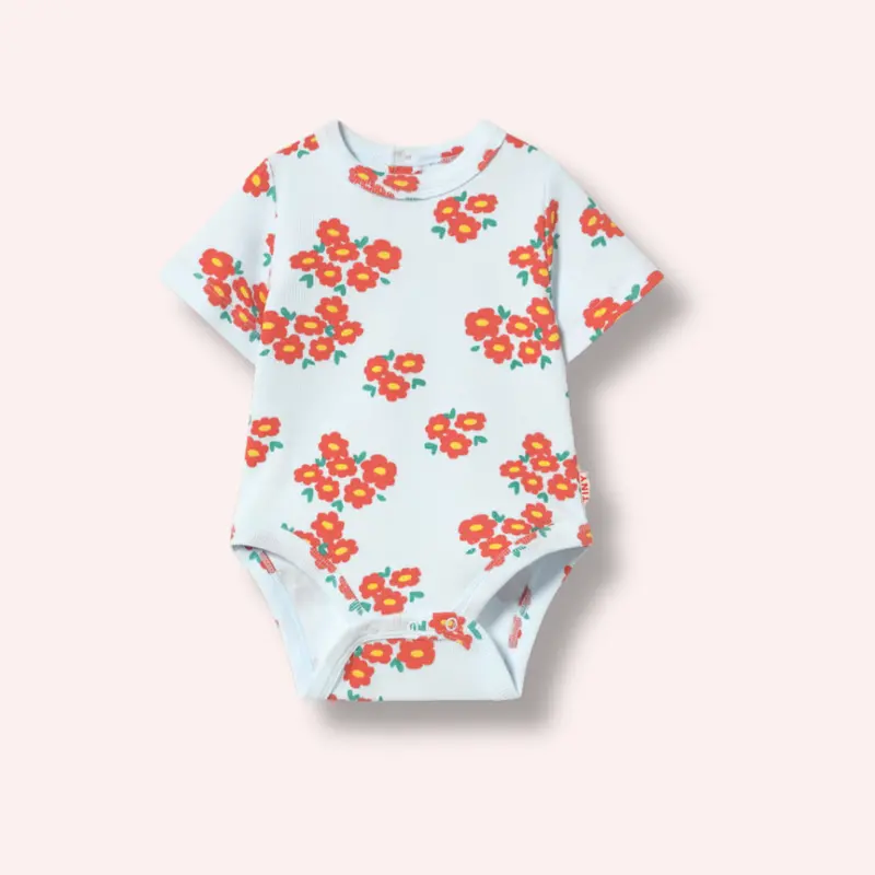 Rib Bodysuit - Blossoms 1