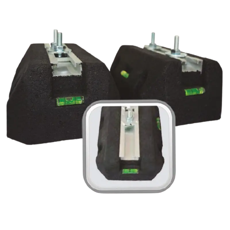 Rubber Risers With Aluminum Channel - 492Lb 1