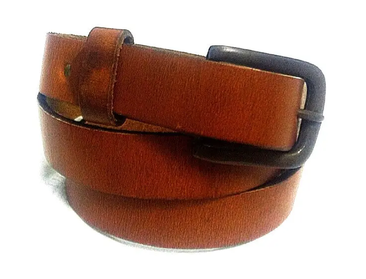 Sandast Usa- Brown Leather Casual Fashion Belt- Size (L) 38 1