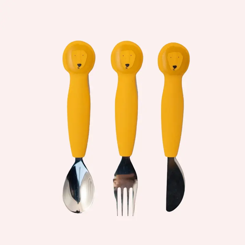 Silicone Cutlery Set 3-Pack - Mr. Lion 1