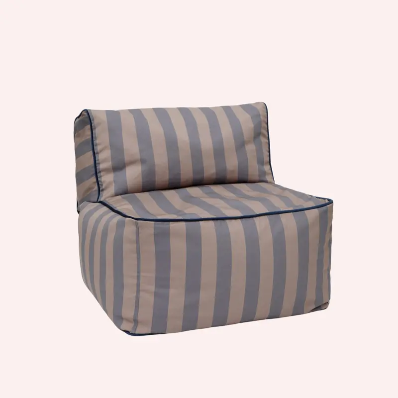 Striped Toddler Lounger - Eggplant 1