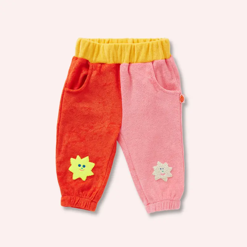 Terry Pants - Stars Pink 1