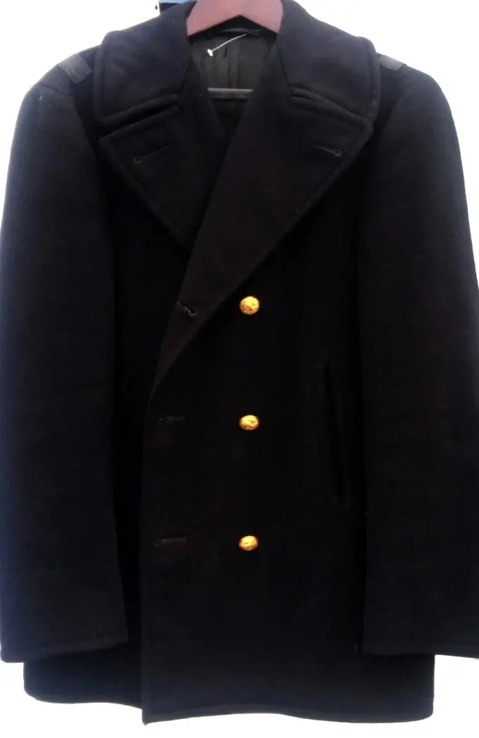 Vintage Navy Blue Pea-Coat- Size M 1