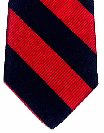 Vintage Robert Talbott-Navy/Red Stripe,100% Woven Silk Tie 1