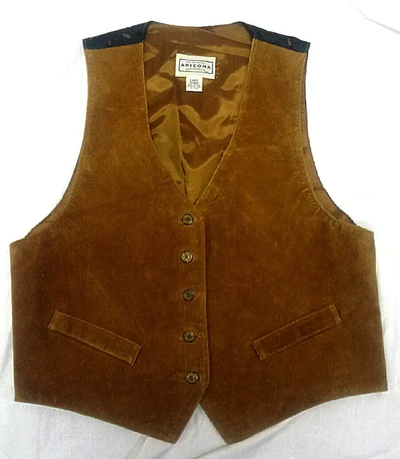 Vintage Women's Arizona Jean Co- Brown 100% Suede Leather Fashion Vest- Size L 1