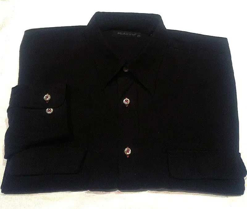 Windsor Lake Black Ultra Suede Fashion Shirt- Size L 1