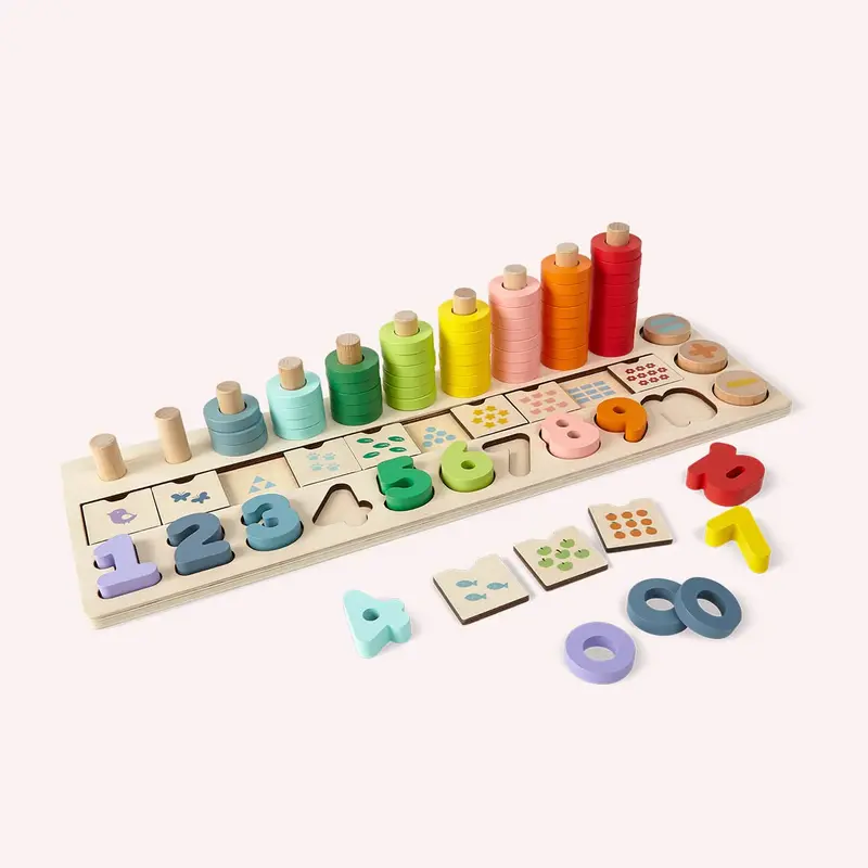 Wooden Numbers & Blocks Counting Set 1