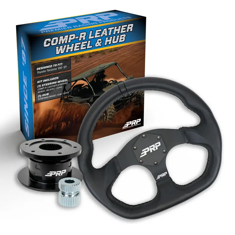 Yamaha Utv D-Shape Leather Steering Wheel Kit With Hub 1