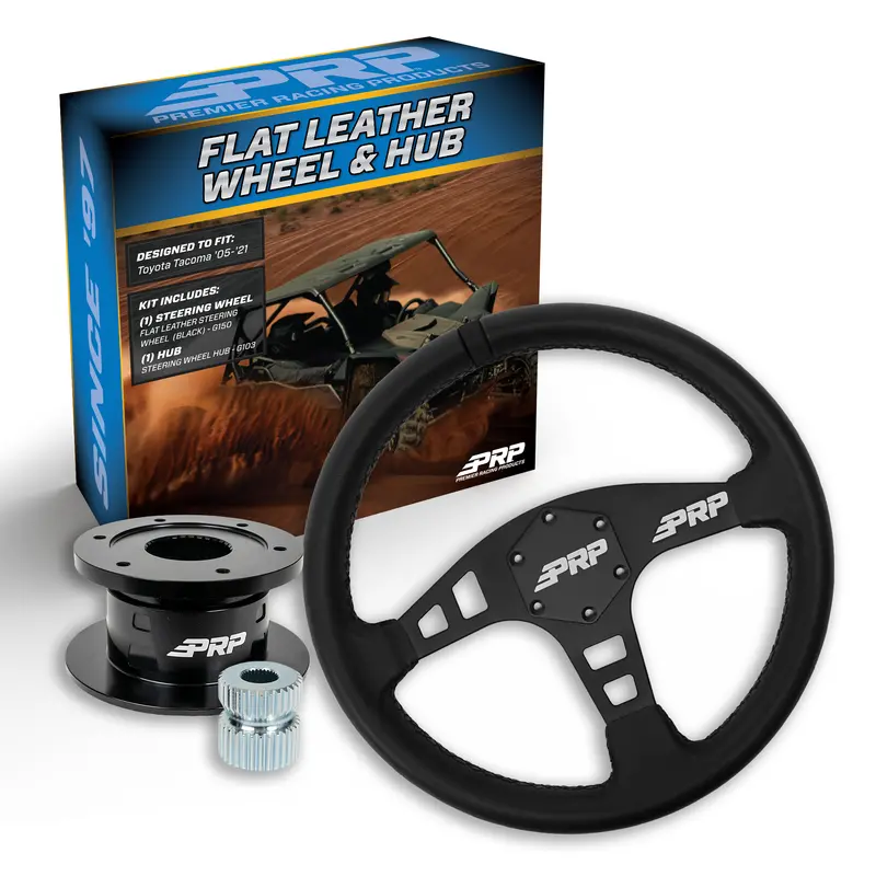 Yamaha Utv Flat Leather Steering Wheel Kit With Hub 1