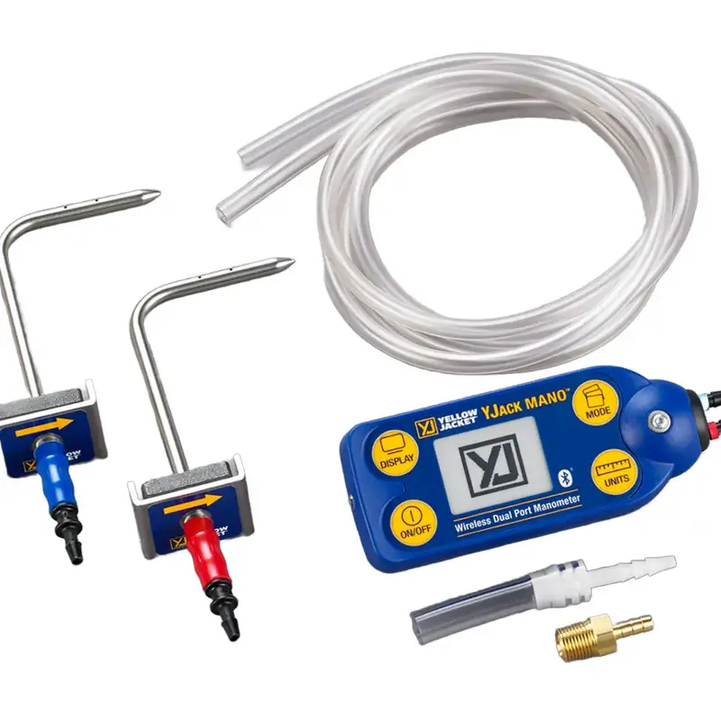 Yjack Mano Dual Port Manometer - A2l Compatible 1