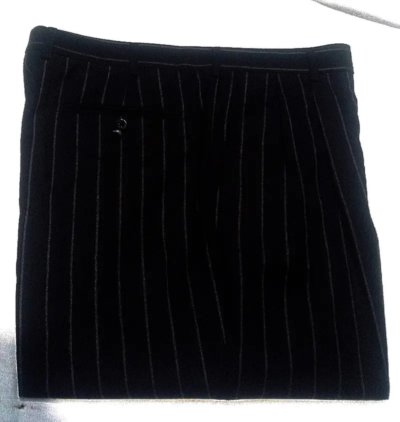 Zanella-Blue/White Chalk Stripe Pleated Dress Trousers- Size 38X32 1