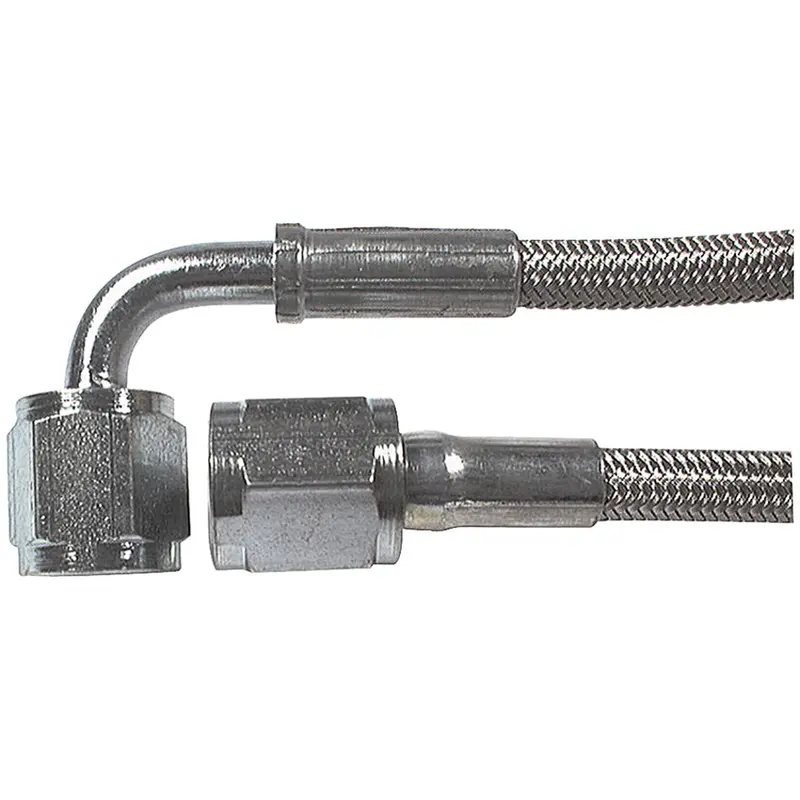 Allstar Performance 12-Inch #3 An Stainless Steel Brake Line With -4 Fittings And 90-Degree Elbow 1