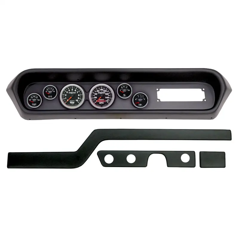 Autometer 2108-12 Direct-Fit Dash Panel Kit – Fits 1964–1965 Pontiac Gto & Lemans (Six-Gauge Layout: 3-3/8" × 2, 2-1/16" × 4) 1