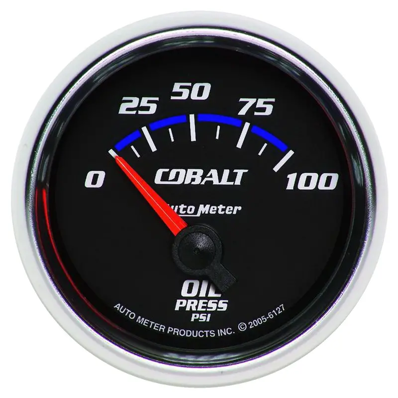 Autometer 6127 Gauge; Oil Pressure; 2 1/16In.; 100Psi; Electric; Cobalt 1