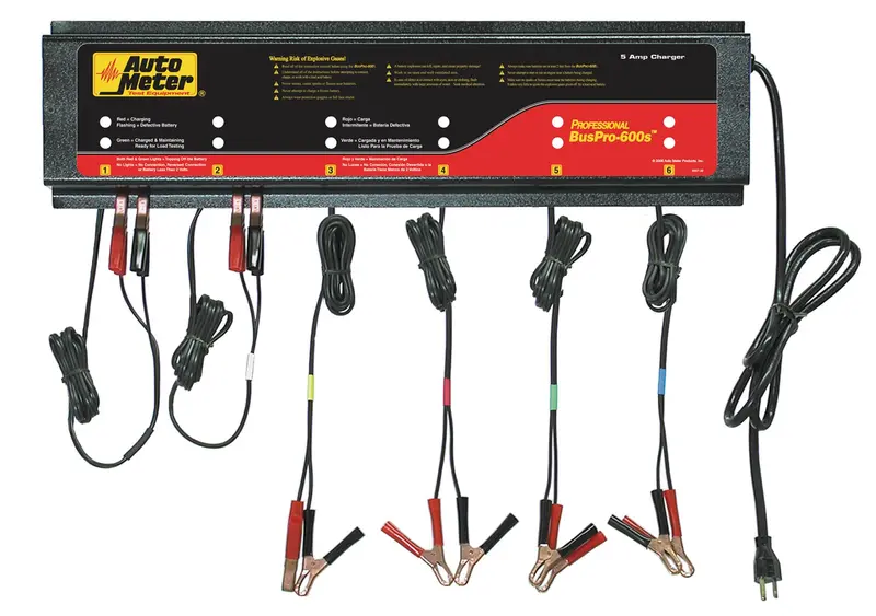 Autometer Buspro-600S Smart Battery Charger – 6-Channel, 120V/5A Intelligent Charging System 1