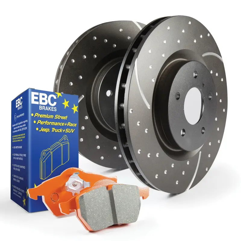 Ebc S8 Orangestuff Brake Pad & Gd Grooved Rotor Kit 1