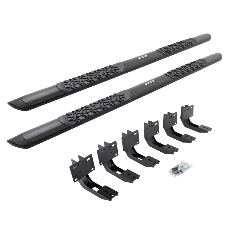 Go Rhino V-Series Aluminum Side Steps – Textured Black, Includes Mounting Hardware (V3439980T) 1