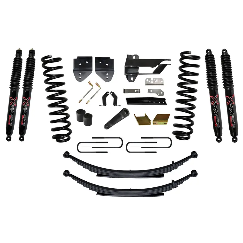 Skyjacker F17651Ks-B Suspension Lift Kit W/Shock 6 Inch Lift Incl. Front Coil Springs Rear Leaf Springs Black Max 8500 Shocks 17-19 Ford F-250/ F-350 Super Duty Diesel Skyjacker 1