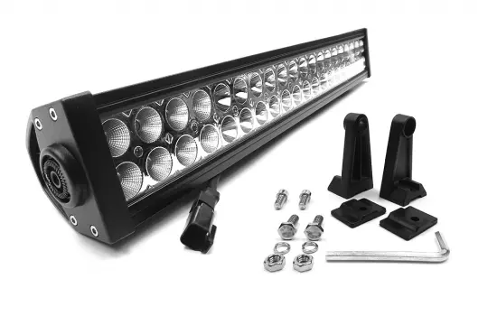 Southern Truck 72020 20-Inch Double-Row Led Light Bar – Chrome Housing, Flood/Spot Combo, 120W, 10,800 Lumens With Dt Wiring Harness 1