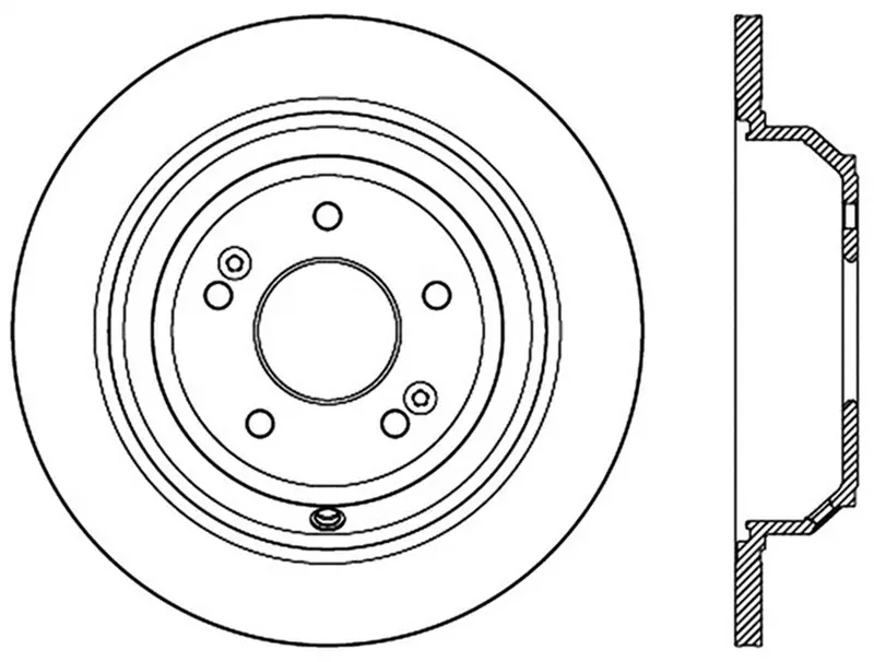 Stoptech 127.51045L Sport Drilled & Slotted Brake Rotor — Rear Left Position Only 1