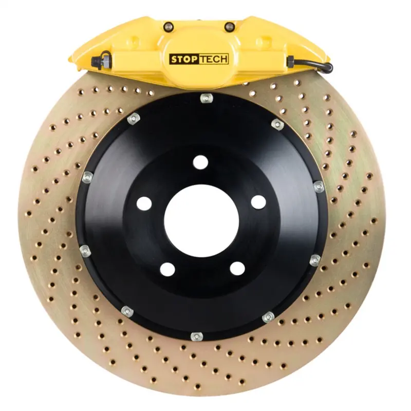 Stoptech Big Brake Kit – Rear 2-Piece Drilled & Slotted Rotors (Model 83.137.002G.84) 1